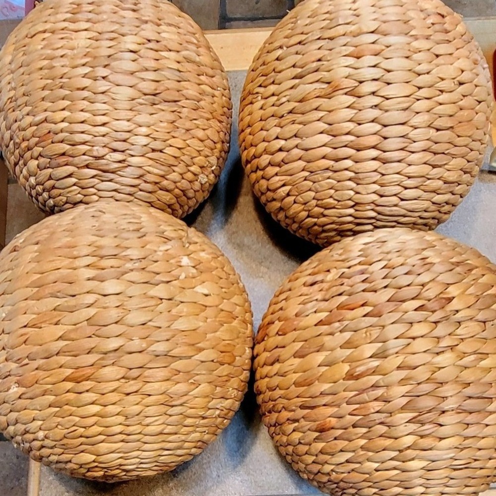 Large Pottery Barn Olivia Handwoven Decorative Sphere